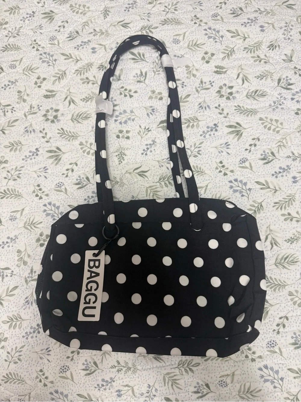 BAGGU x Urban Outfitters Black & White Polka Dot Bowler - Limited Edition - NWT
